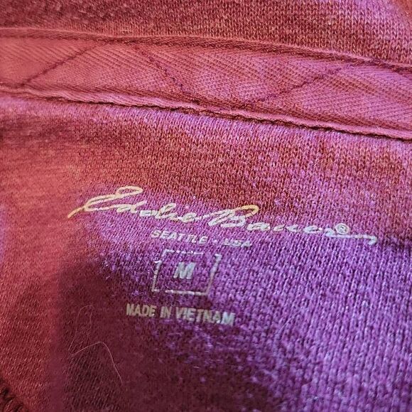 Eddie Bauer Fuscia Snap Button Sweat Jacket Women's Size Medium - Picture 7 of 8